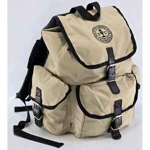 VTG Seal of The Sierra Club Embroidered Backpack Hiking Camping leather straps